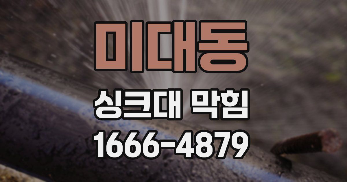 미대동 싱크대 막힘