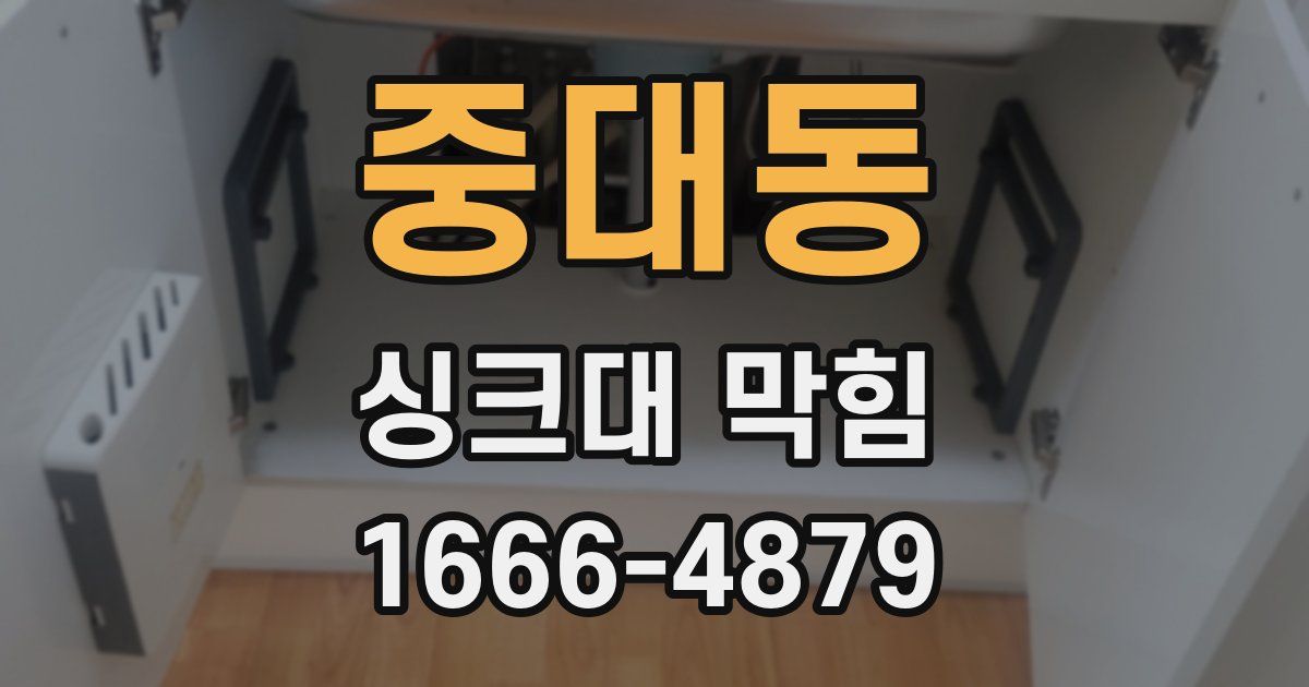 중대동 싱크대 막힘
