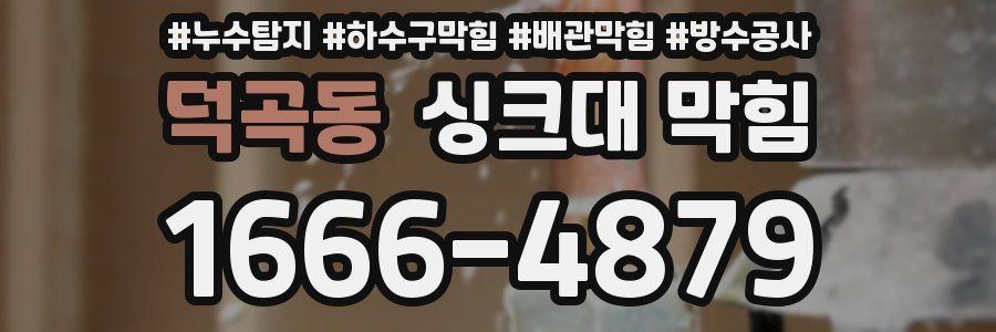 덕곡동 싱크대 막힘