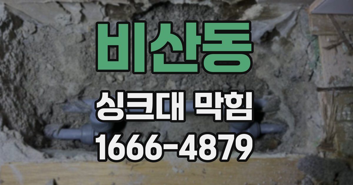 비산동 싱크대 막힘