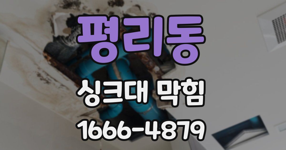 평리동 싱크대 막힘