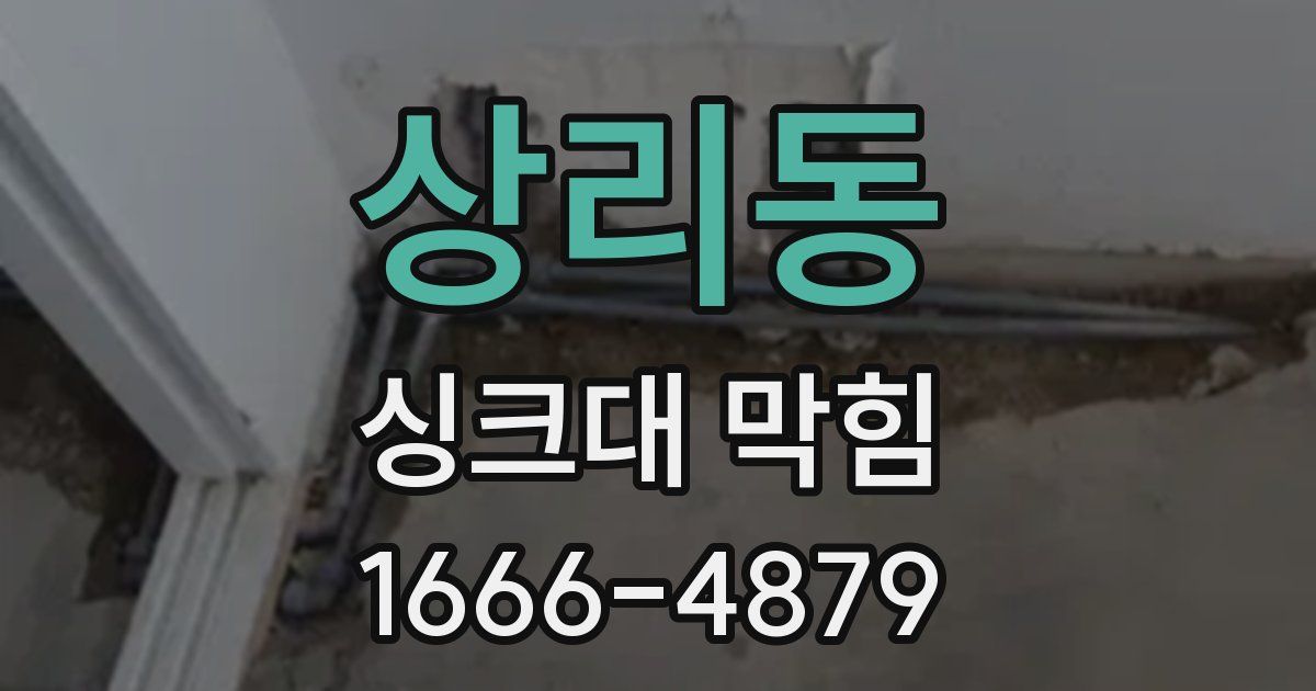 상리동 싱크대 막힘
