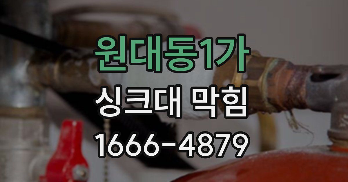 원대동1가 싱크대 막힘