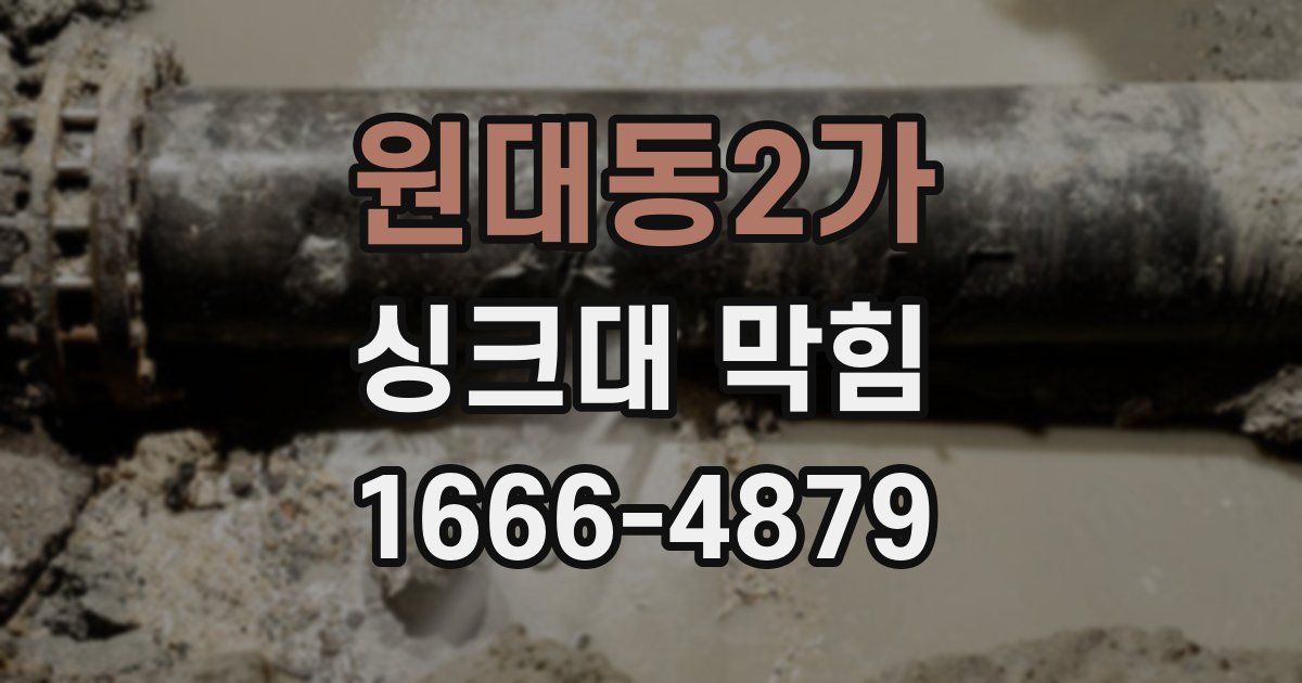 원대동2가 싱크대 막힘