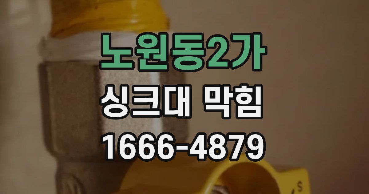 노원동2가 싱크대 막힘