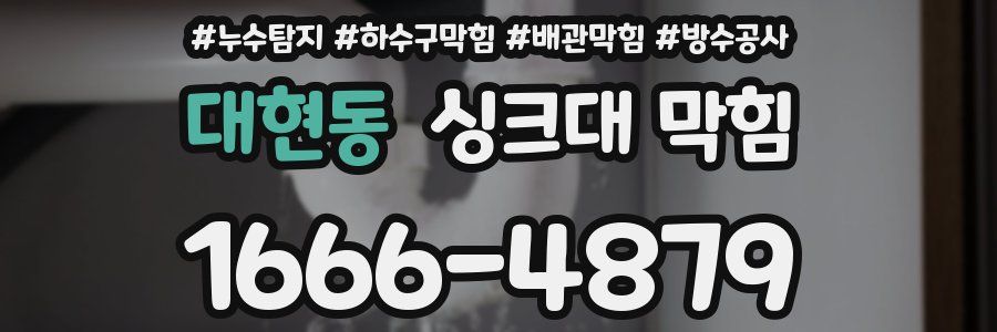 대현동 싱크대 막힘