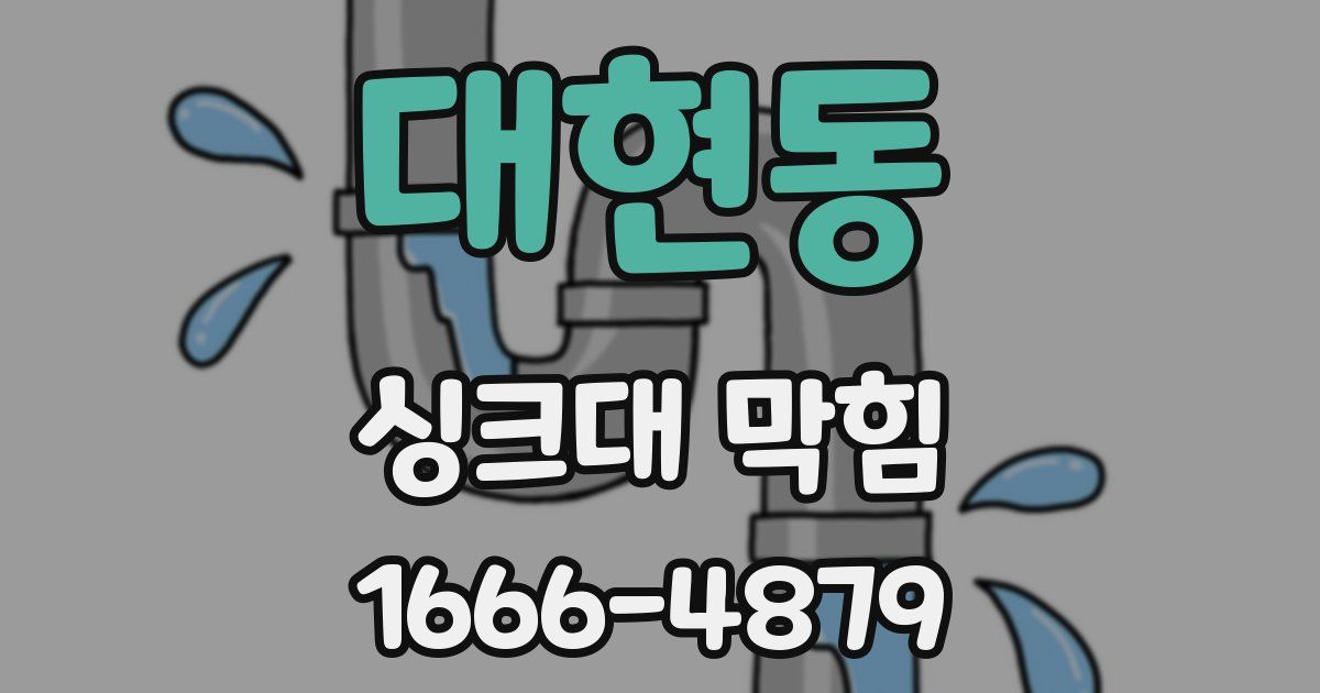 대현동 싱크대 막힘