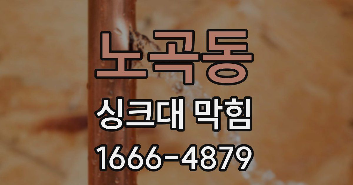 노곡동 싱크대 막힘