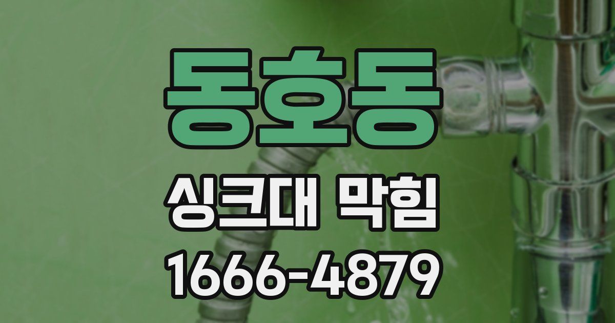 동호동 싱크대 막힘