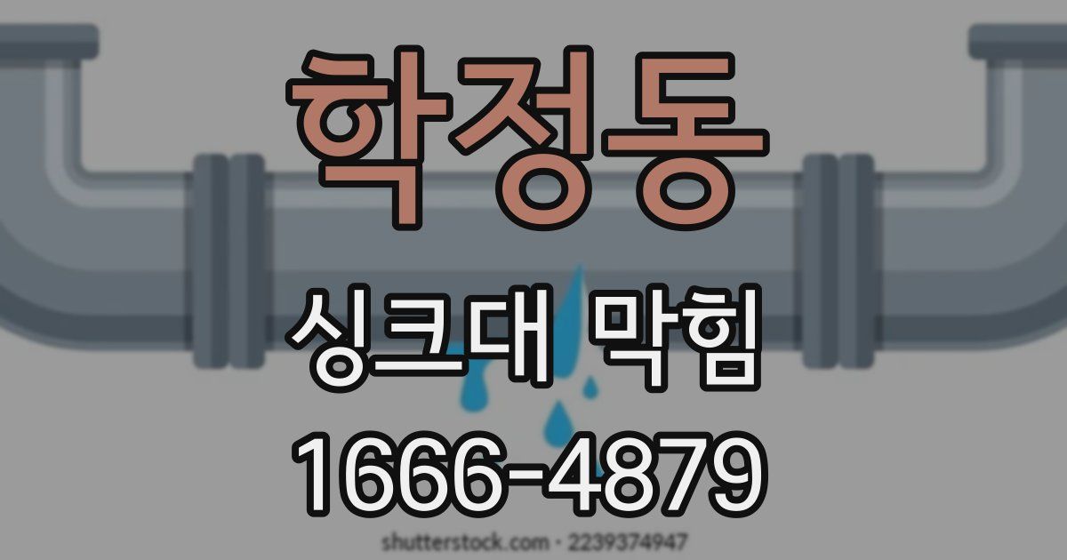 학정동 싱크대 막힘