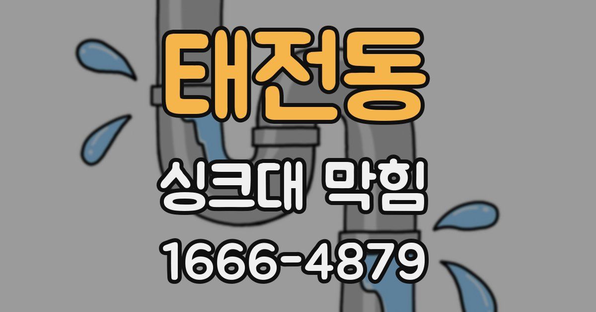 태전동 싱크대 막힘