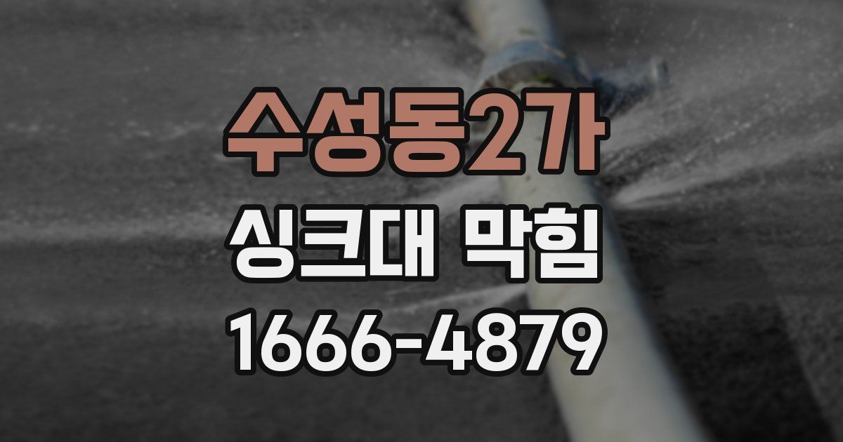 수성동2가 싱크대 막힘