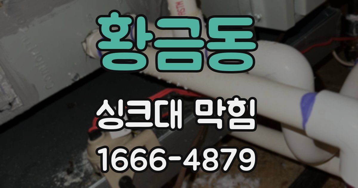 황금동 싱크대 막힘