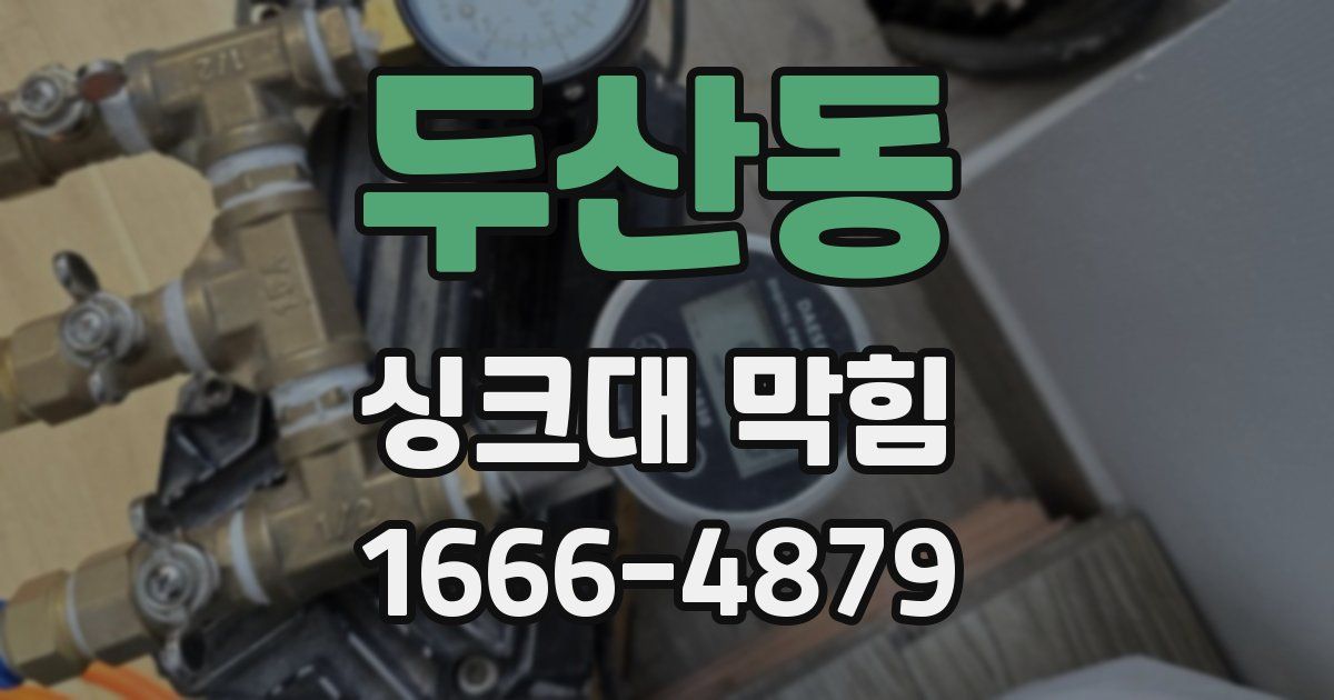 두산동 싱크대 막힘