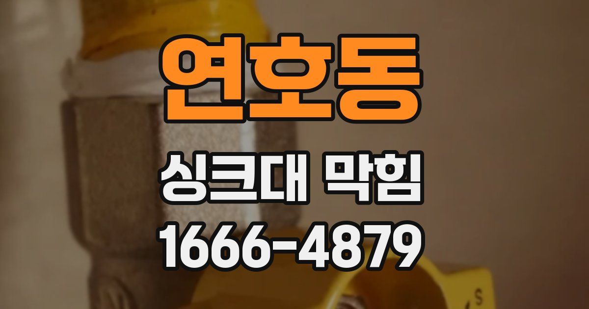 연호동 싱크대 막힘