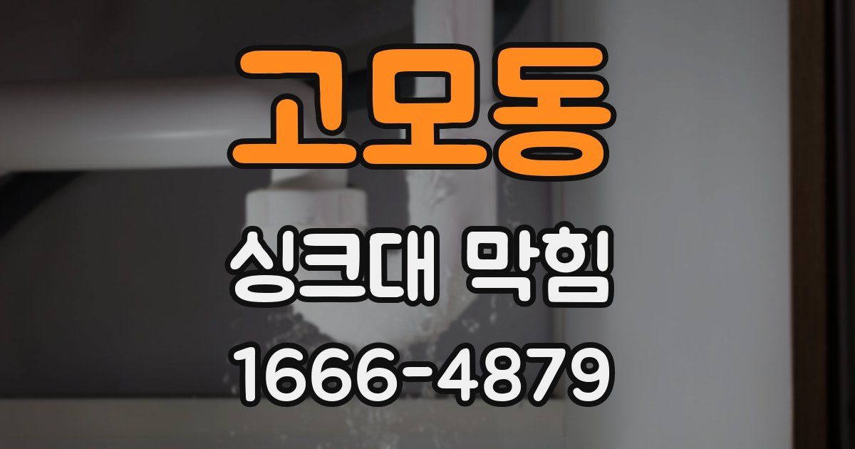 고모동 싱크대 막힘