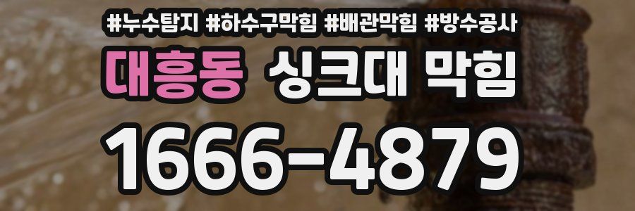 대흥동 싱크대 막힘