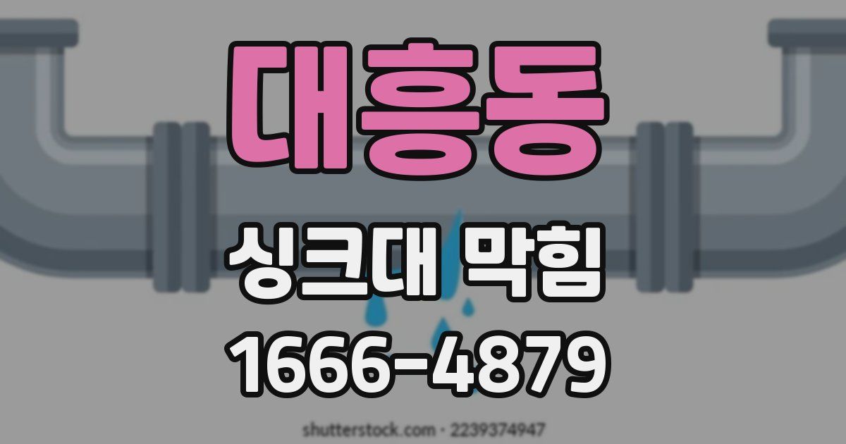 대흥동 싱크대 막힘