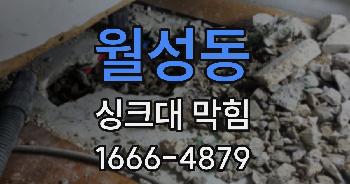 월성동 싱크대 막힘
