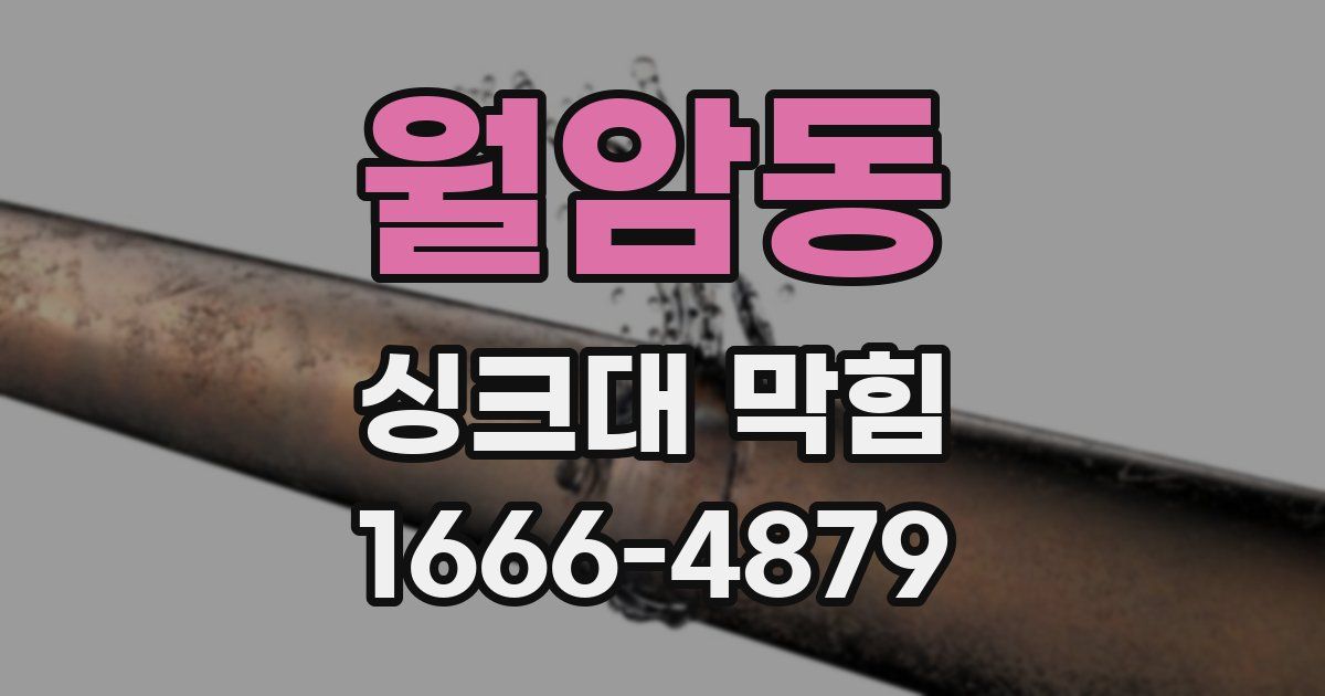 월암동 싱크대 막힘