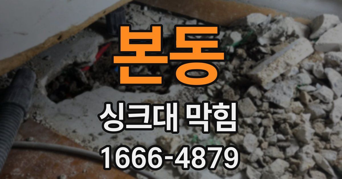 본동 싱크대 막힘