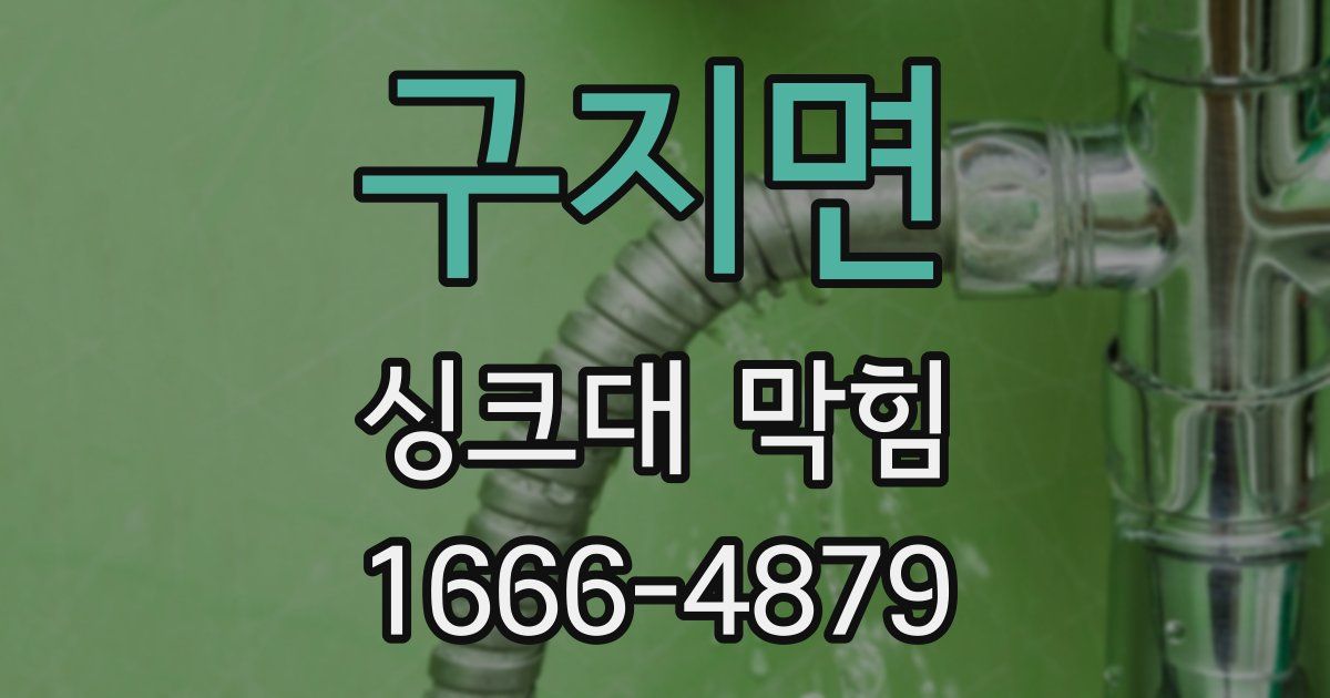 구지면 싱크대 막힘