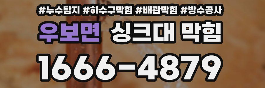 우보면 싱크대 막힘