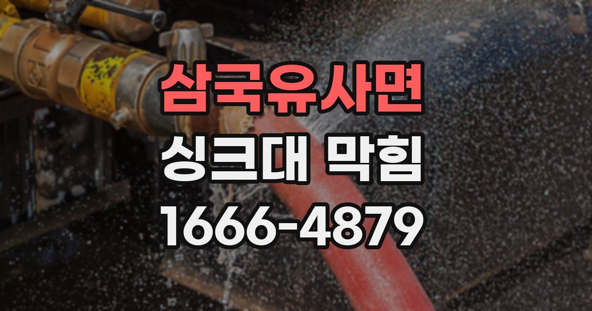 삼국유사면 싱크대 막힘
