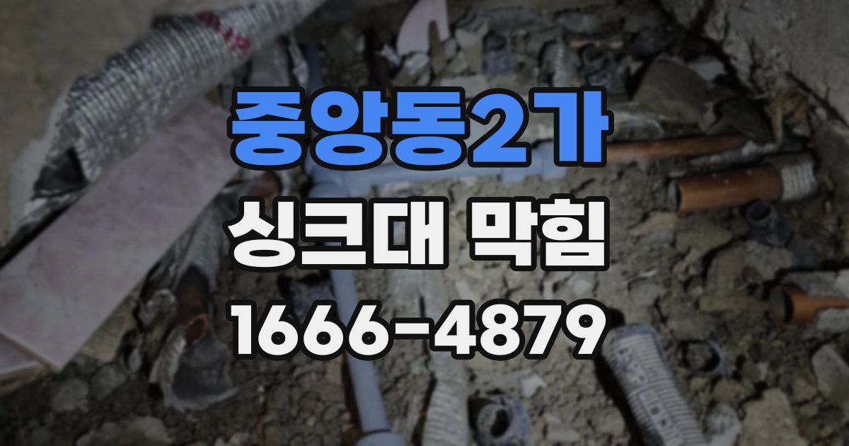 중앙동2가 싱크대 막힘