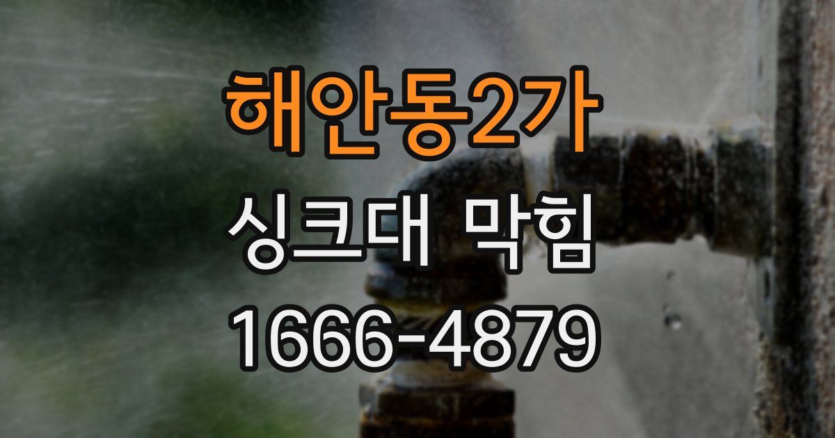 해안동2가 싱크대 막힘