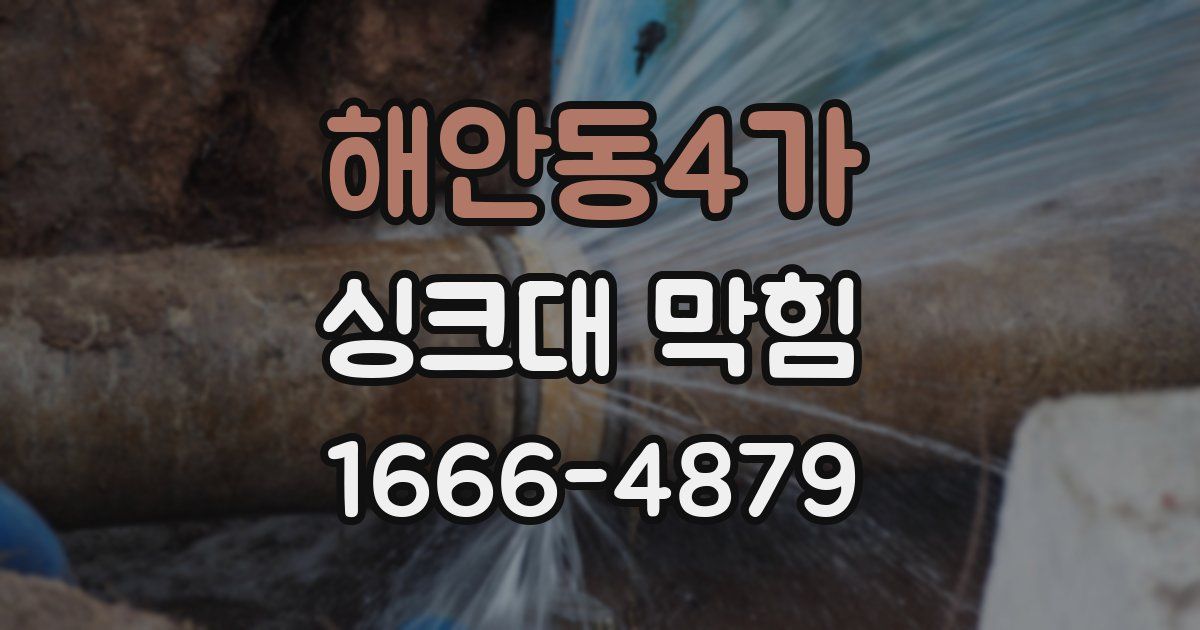 해안동4가 싱크대 막힘
