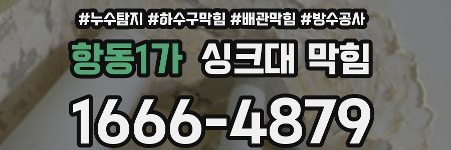 항동1가 싱크대 막힘