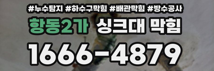 항동2가 싱크대 막힘