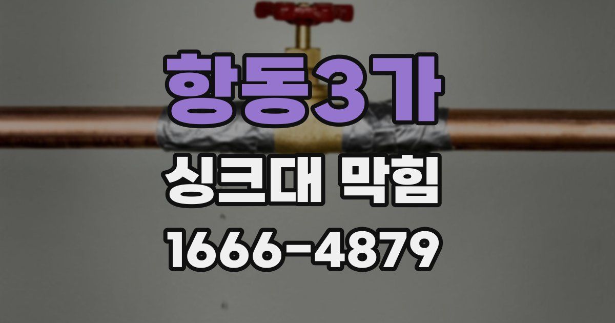 항동3가 싱크대 막힘