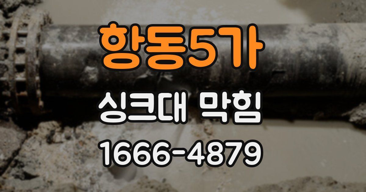항동5가 싱크대 막힘