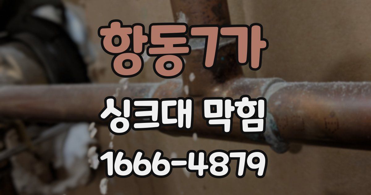 항동7가 싱크대 막힘