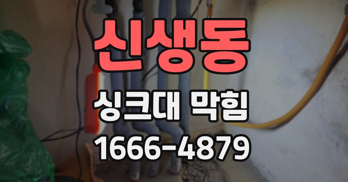 신생동 싱크대 막힘