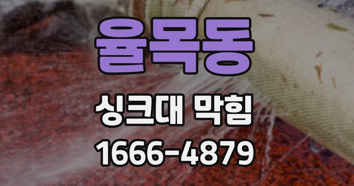 율목동 싱크대 막힘