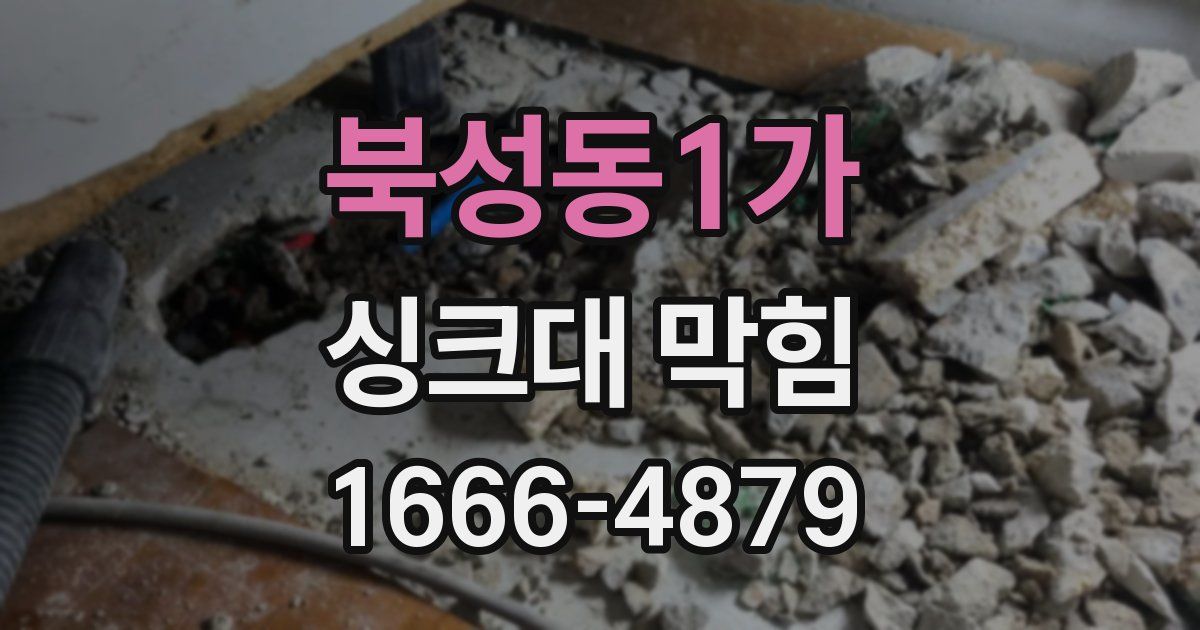 북성동1가 싱크대 막힘