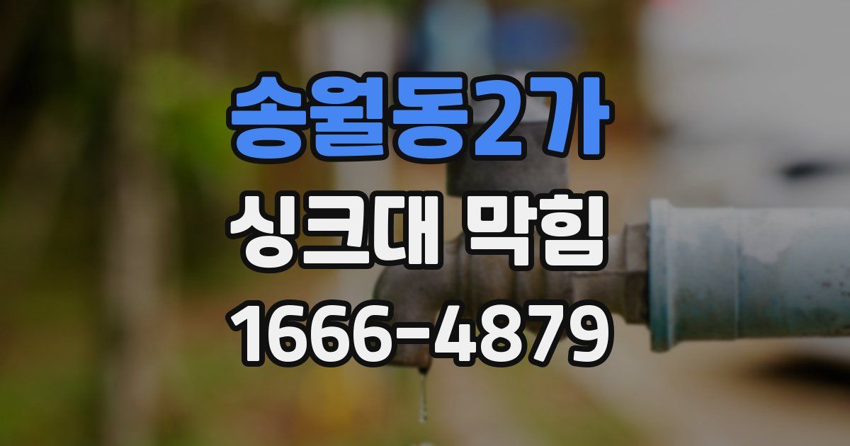 송월동2가 싱크대 막힘