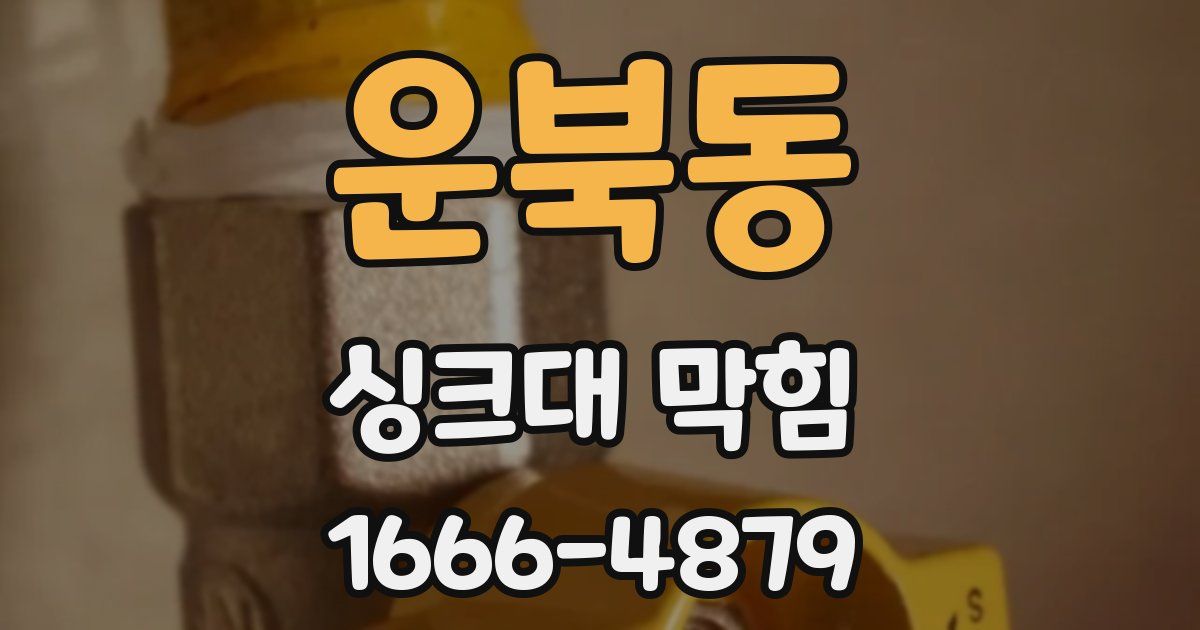 운북동 싱크대 막힘