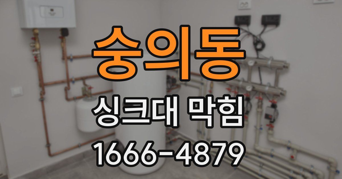 숭의동 싱크대 막힘