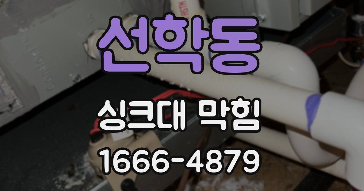 선학동 싱크대 막힘