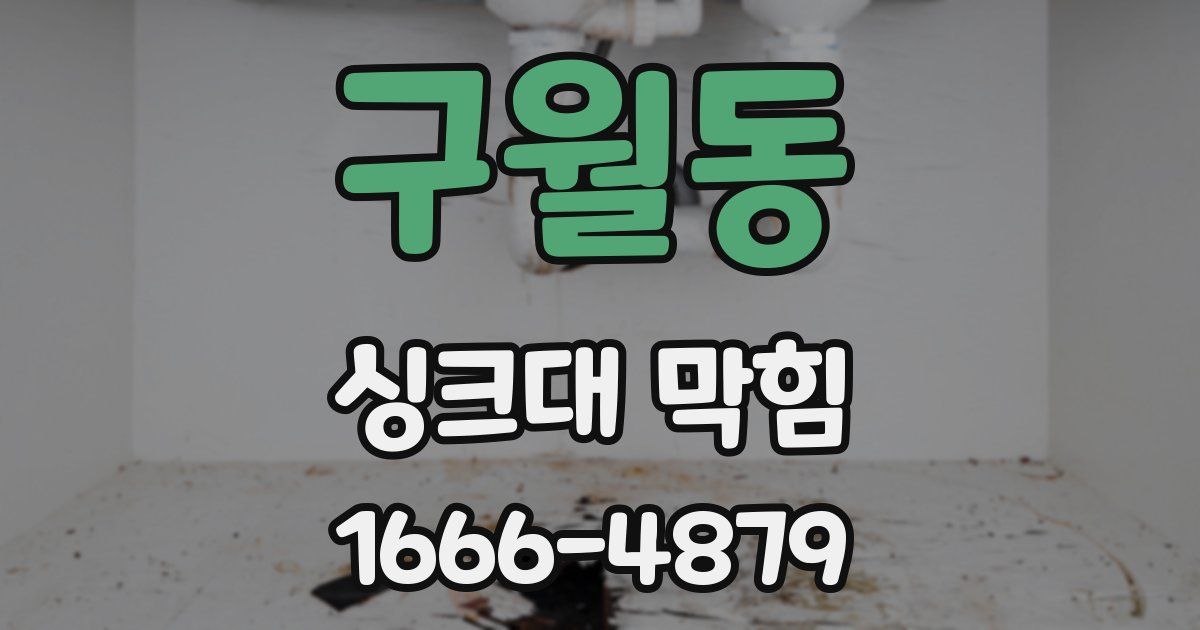 구월동 싱크대 막힘