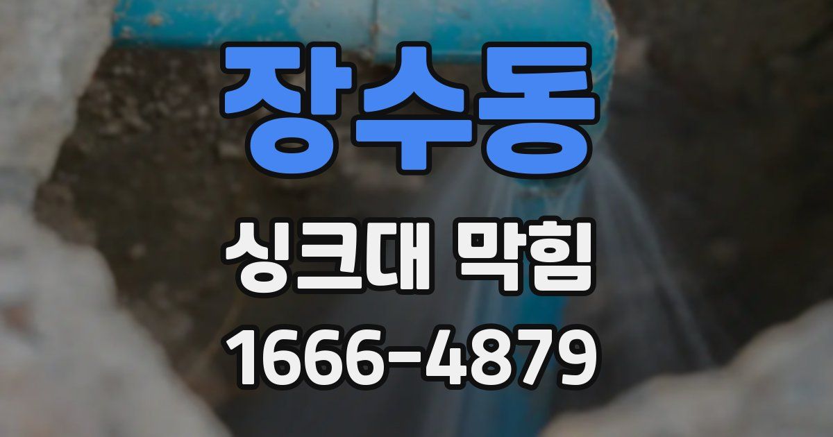 장수동 싱크대 막힘