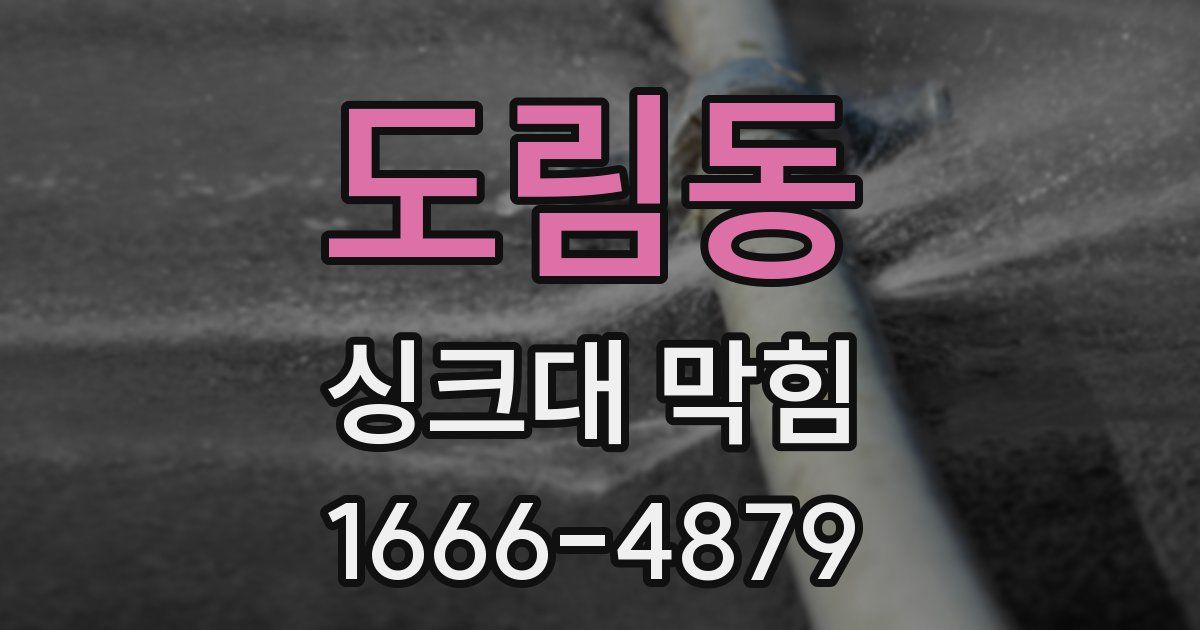 도림동 싱크대 막힘