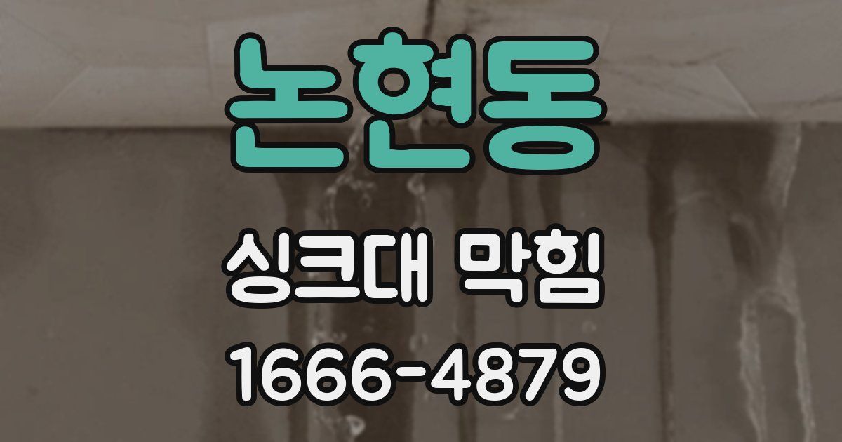논현동 싱크대 막힘