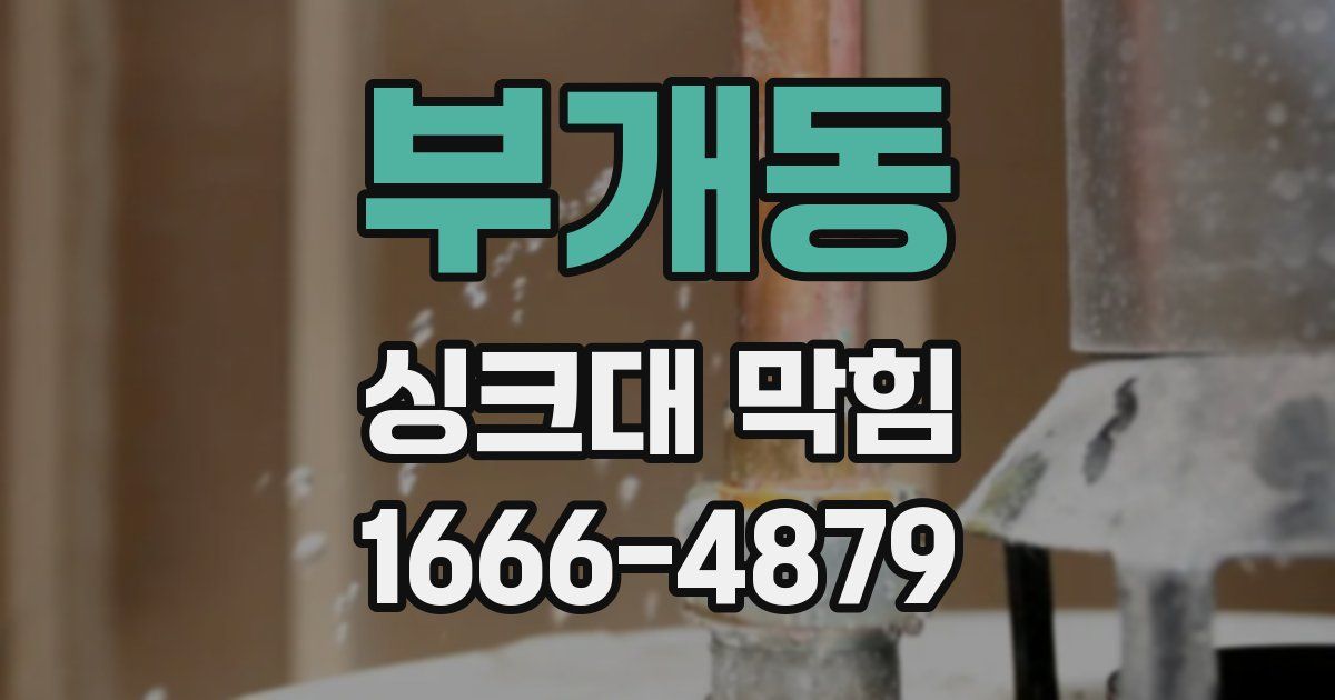부개동 싱크대 막힘