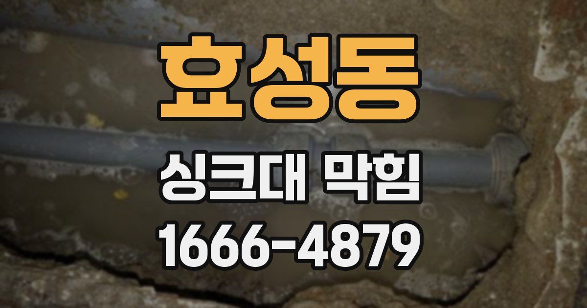 효성동 싱크대 막힘