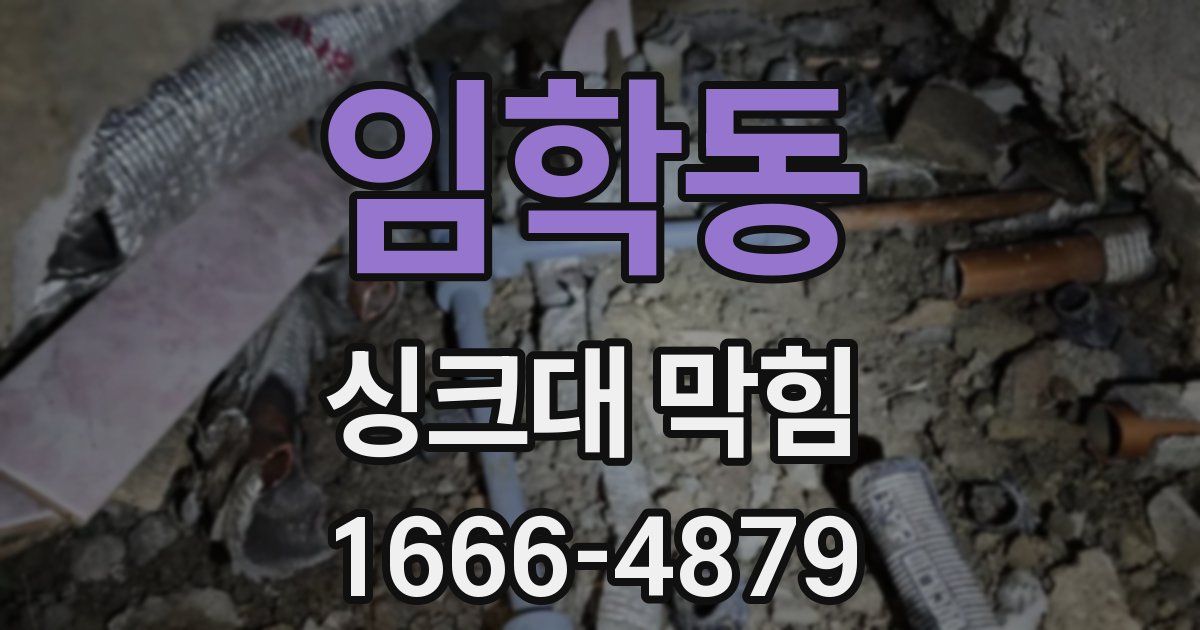 임학동 싱크대 막힘